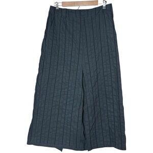 IXOS Striped Wide Leg Cropped Culottes Pant Size 44 Couture Lagenlook Minimalist